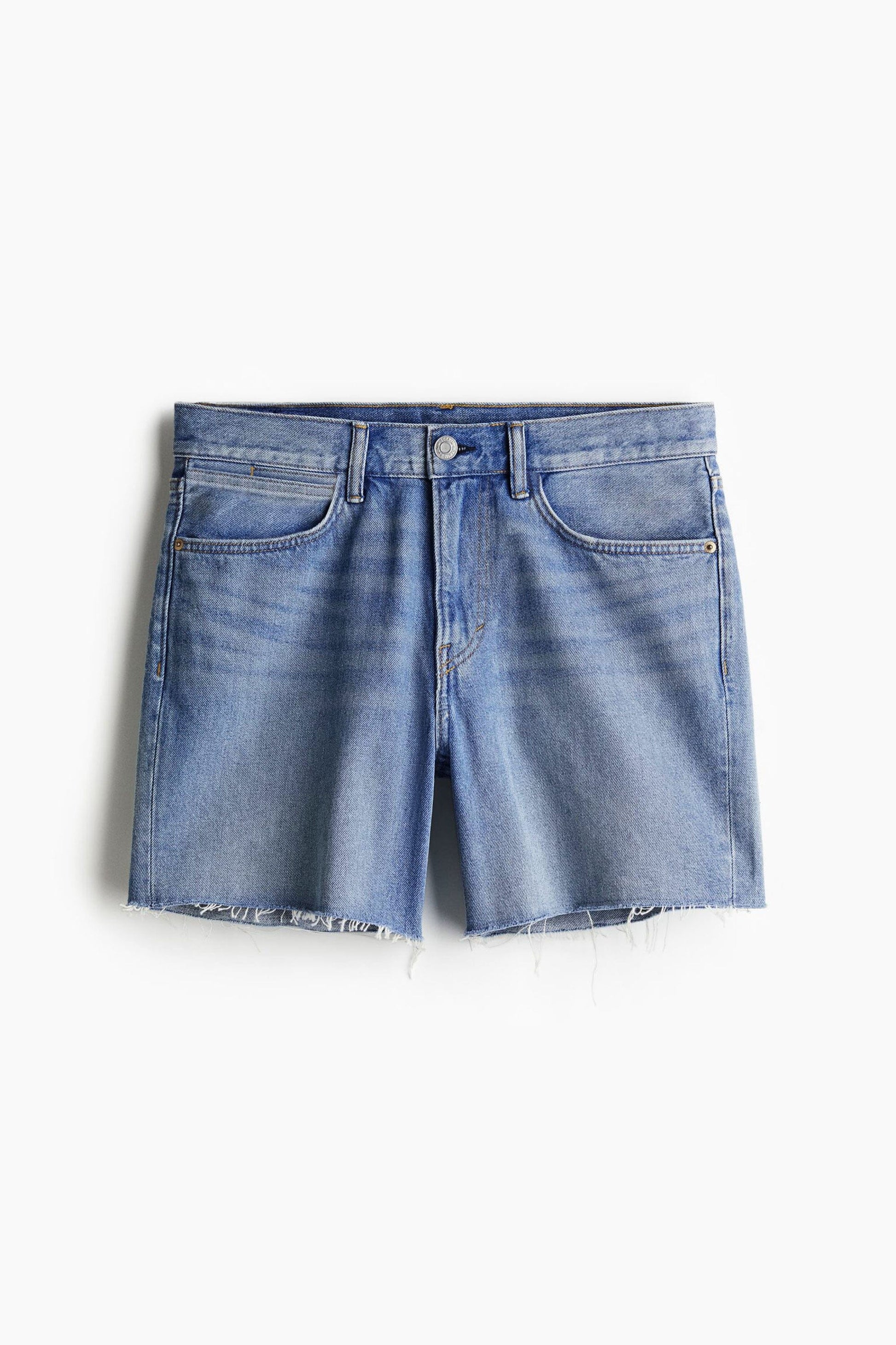 F&F Men's Wide Leg Classic Distressed Denim Shorts Men's Shorts HAS Apparel 