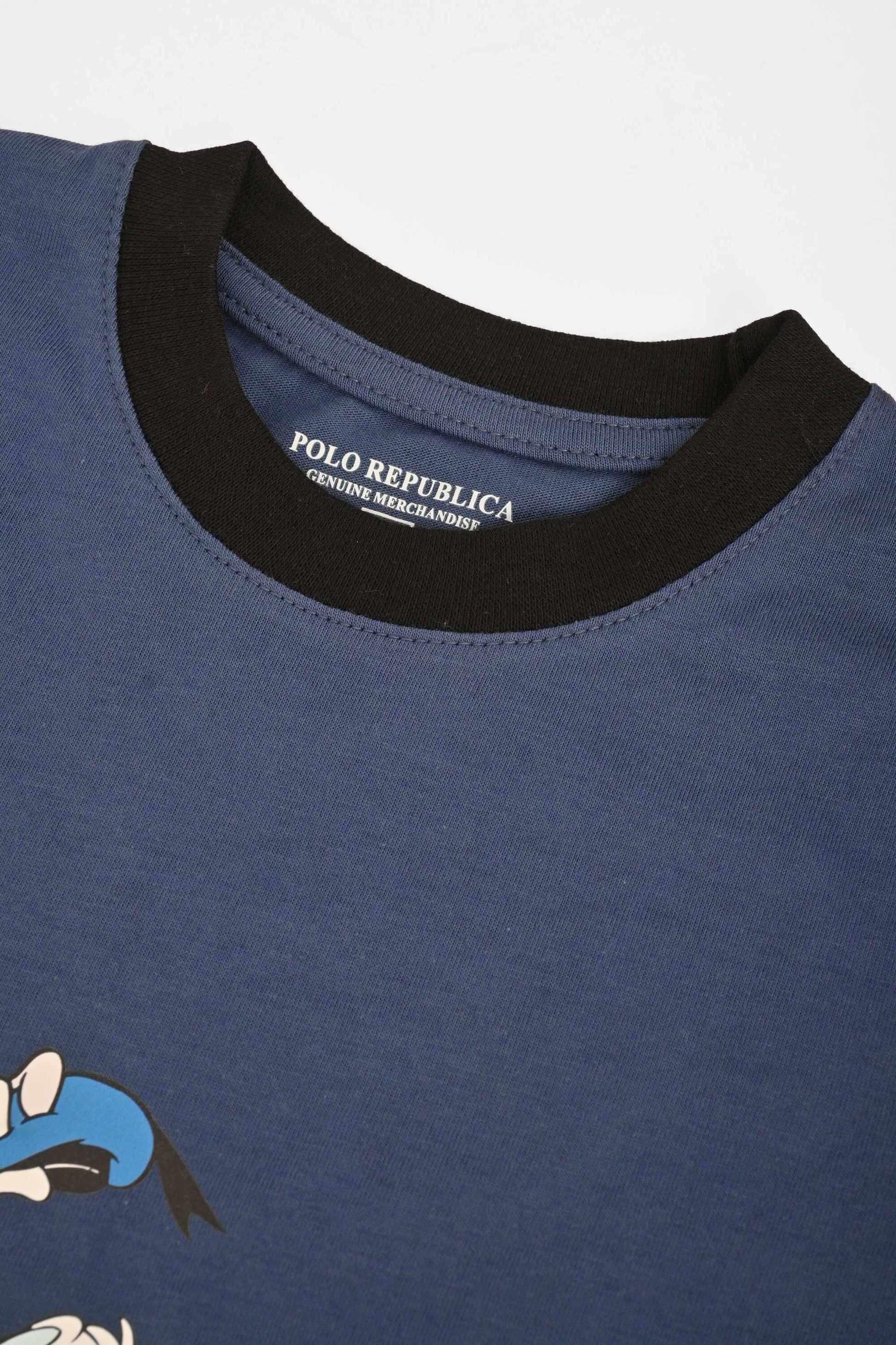 Polo Republica Kid's Donald Duck Printed Contrast Neck Tee Shirt