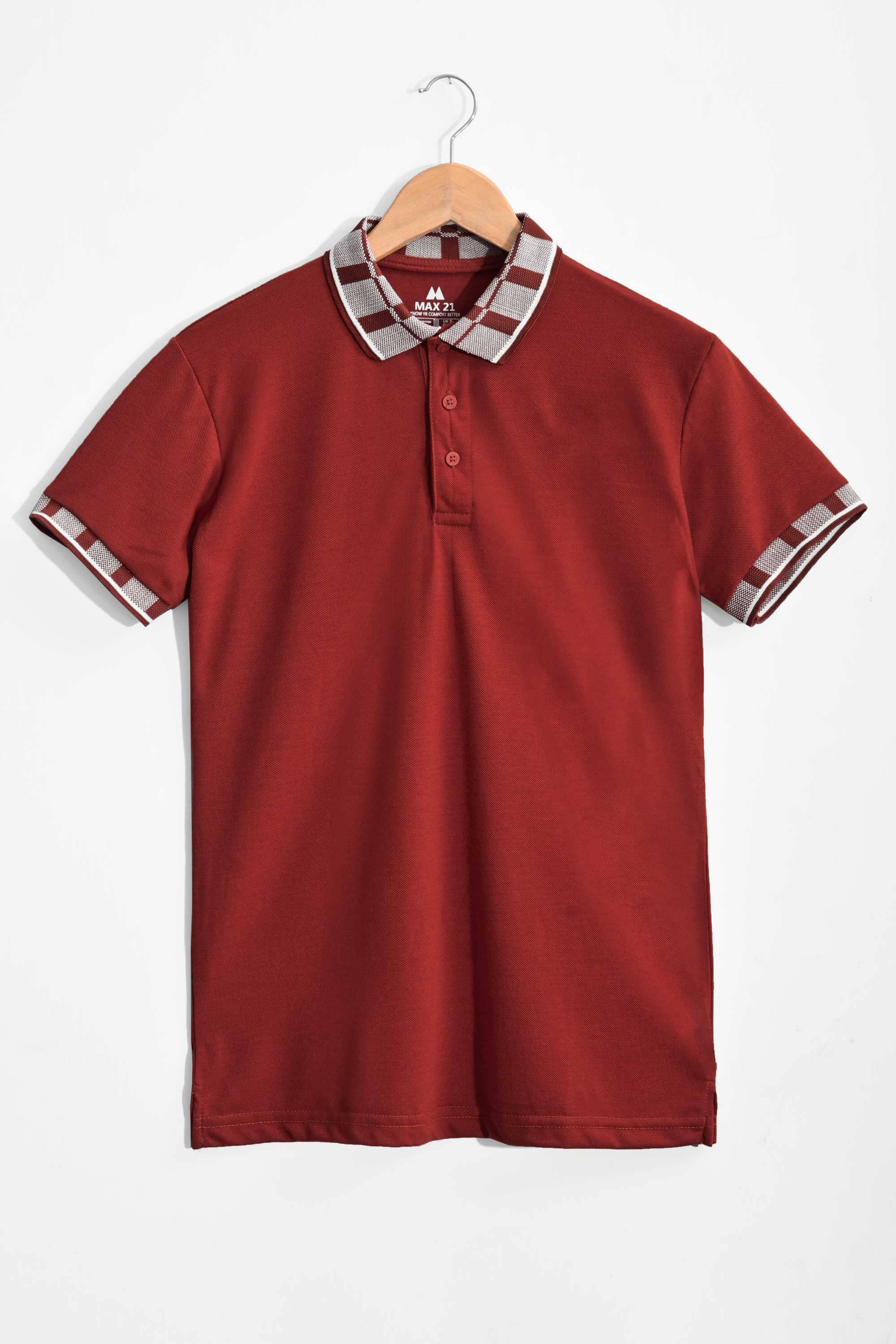 Check Collar Polo Shirt