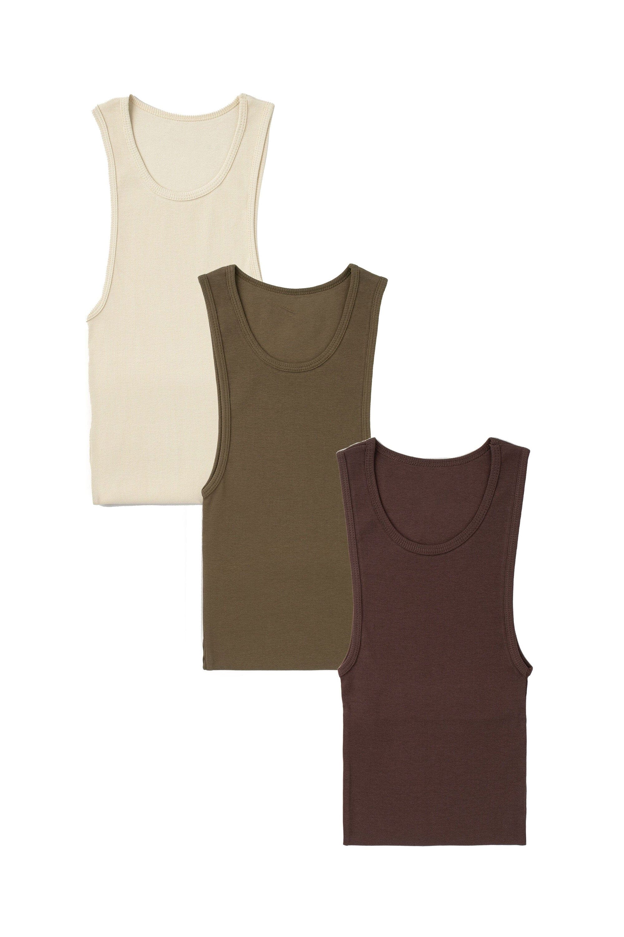 YLA Men's Ribbed Classic Tank Top