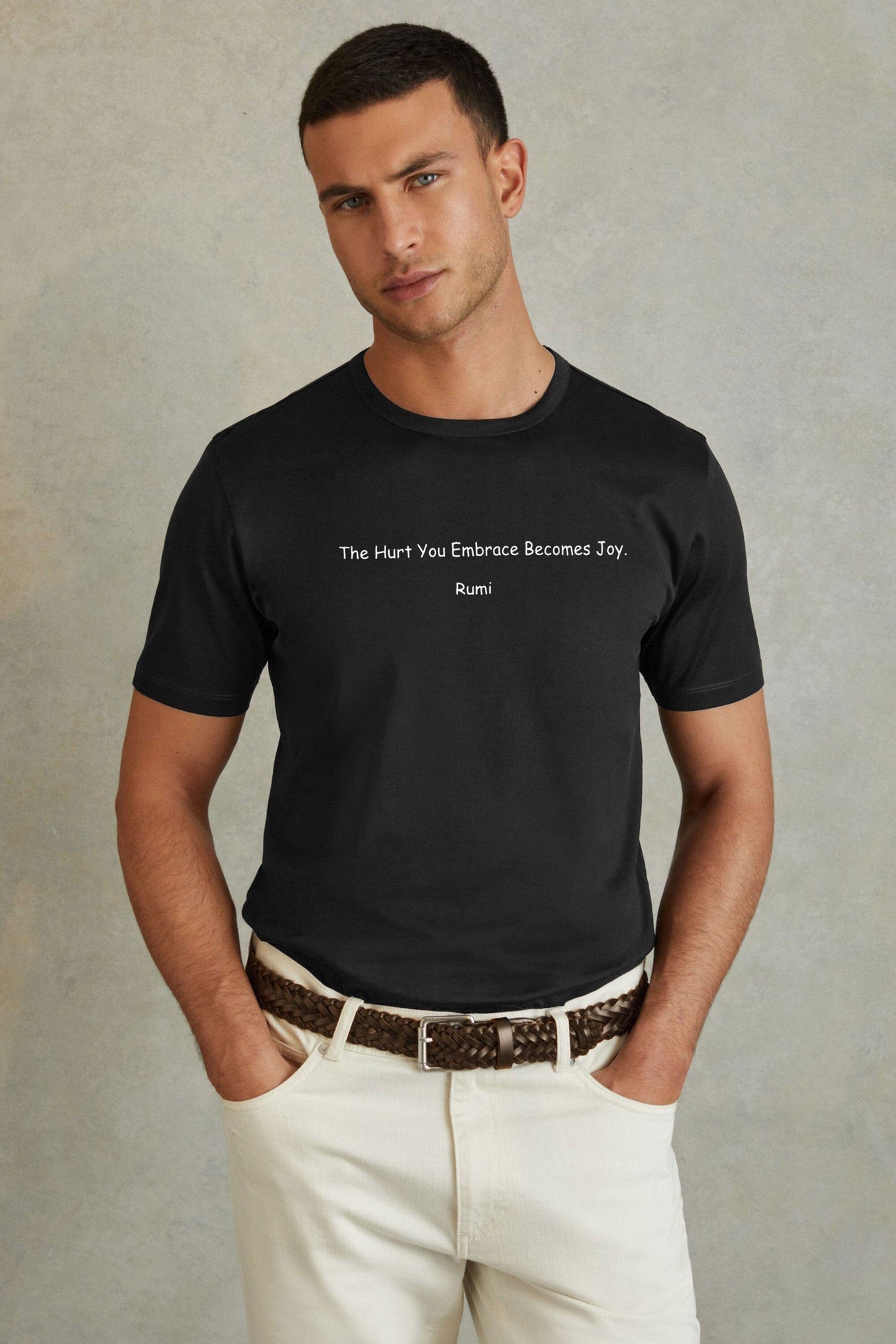 LE Men's Rumi The Hurt You Embrace Becomes Joy Printed Tee Shirt