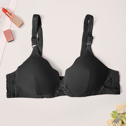 Women's Cut Work Push Up Padded Bra Women's Lingerie SRL Black 30 