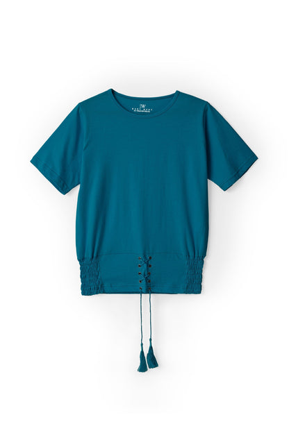 East West Women's Knitted Top Women's Tee Shirt East West Teal S 