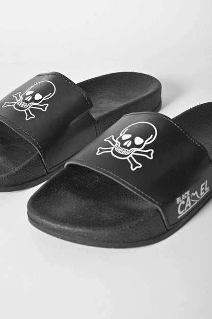 Black Camel Men's Skull Printed Slides Men's Shoes Hamza Traders 