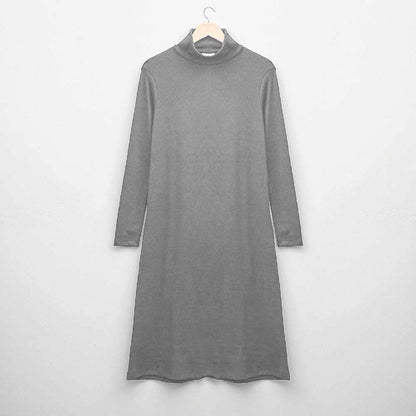 East West Women's High Neck Long Maxi Dress Women's Dress East West Stealth Grey XS 