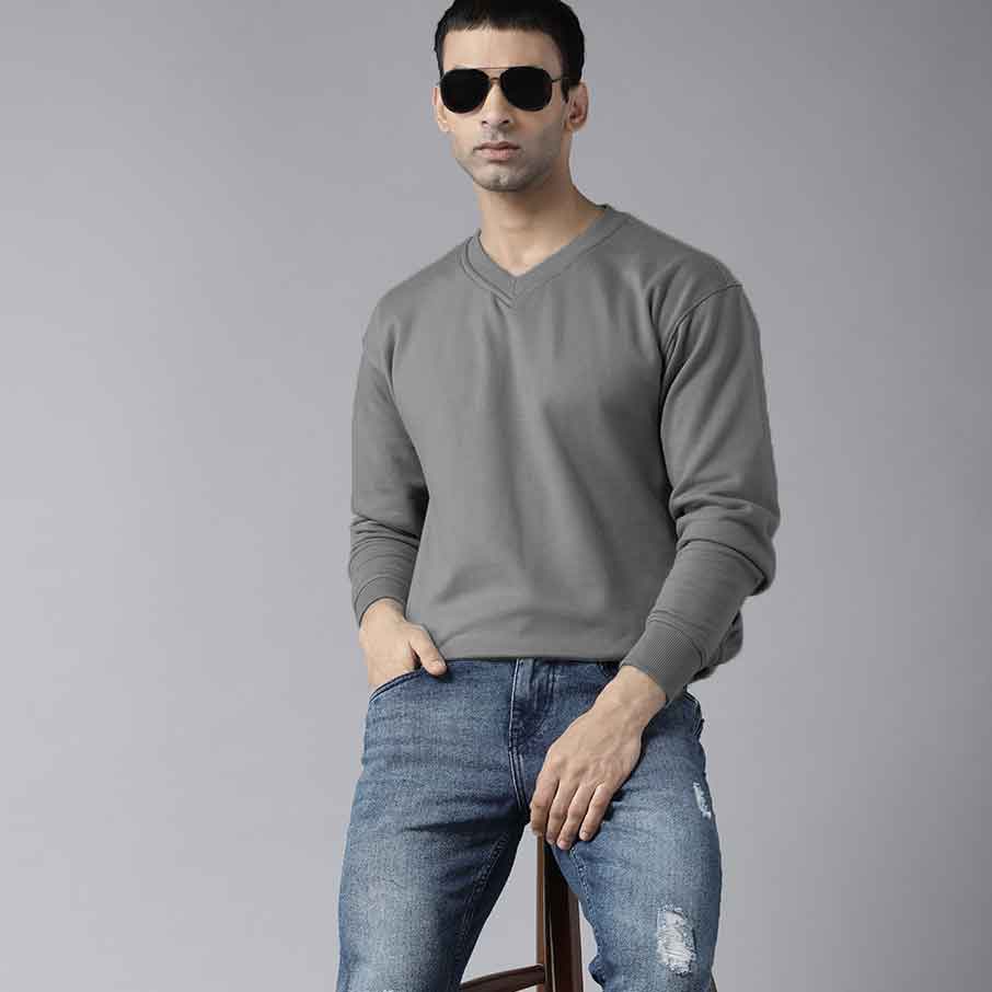 V neck hotsell sweatshirt mens