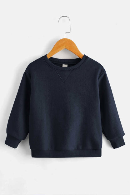 Dennis Boy's Plain Design Classic Fleece Sweat Shirt