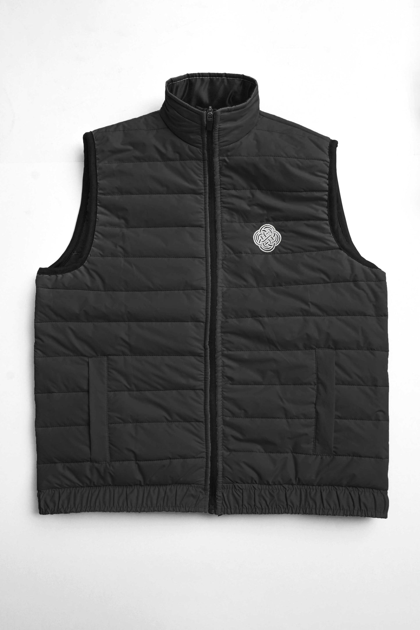 Burnt Soul Men's Logo Embroidered Body Warmer Puffer Gilet Men's Gilet IBT 