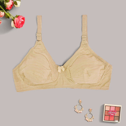 DF Dream Women's Glitters Lines Stretched Soft Bra Women's Lingerie SRL Beige 30 