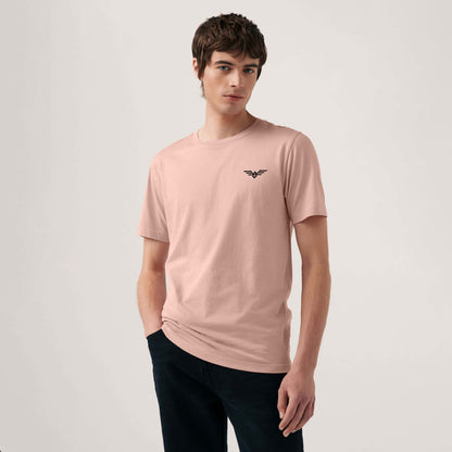 Eternity Men's Logo Embroidered Crew Neck Classic Tee Shirt Men's Tee Shirt ETY Powder Pink S 