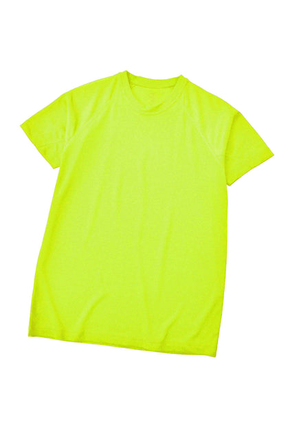 Prime Men's Reglan Sleeve Solid Design Minor Fault Tee Shirt Men's Tee Shirt Image Lime XS 