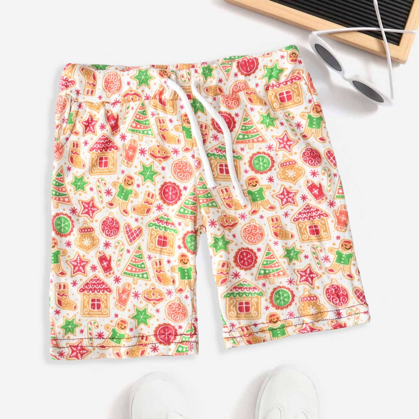 Ritado Kid's Curitiba Printed Classic Terry Shorts Boy's Shorts SNR White 2 Years 