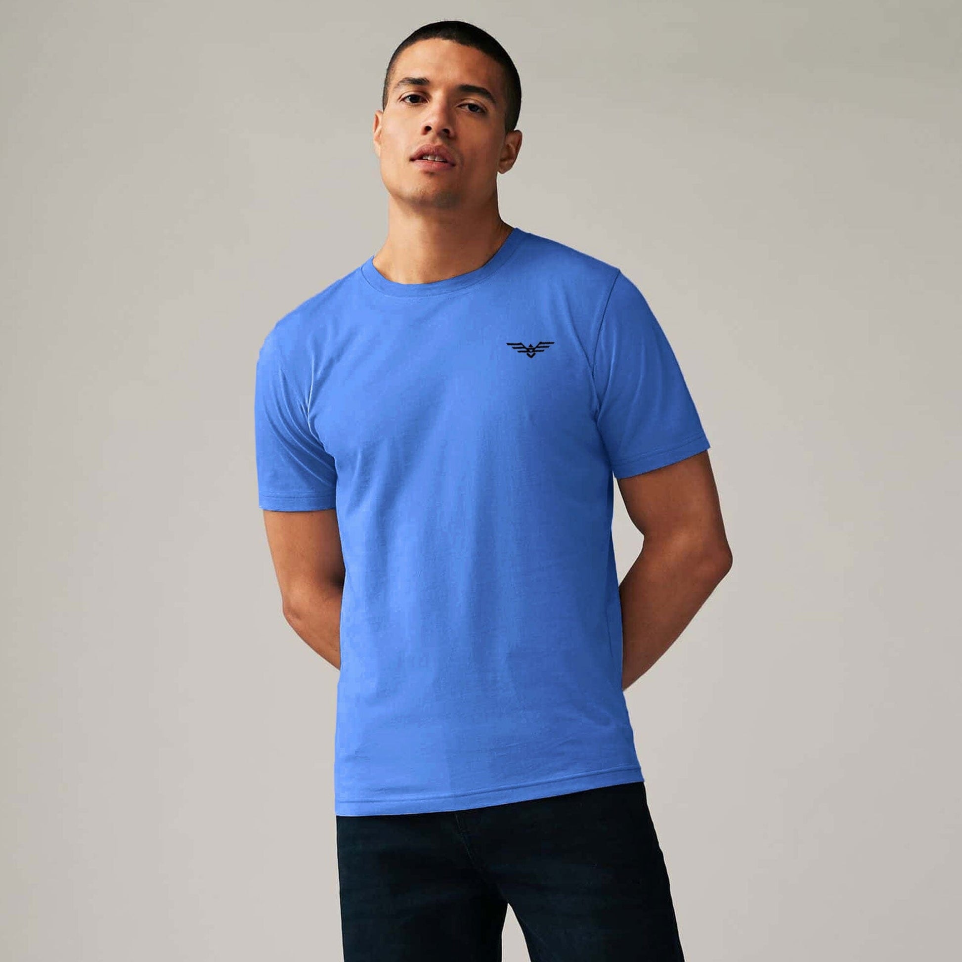 Eternity Men's Logo Printed Crew Neck Tee Shirt Men's Tee Shirt ETY Blue S 