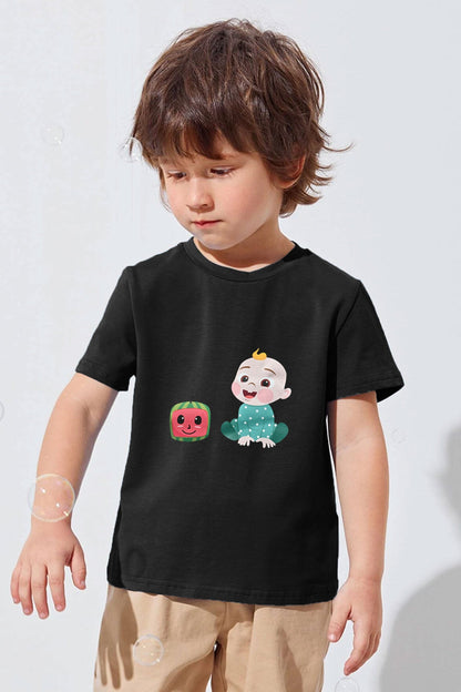 Polo Republica Boy's Superhero Cocomelon Printed Tee Shirt