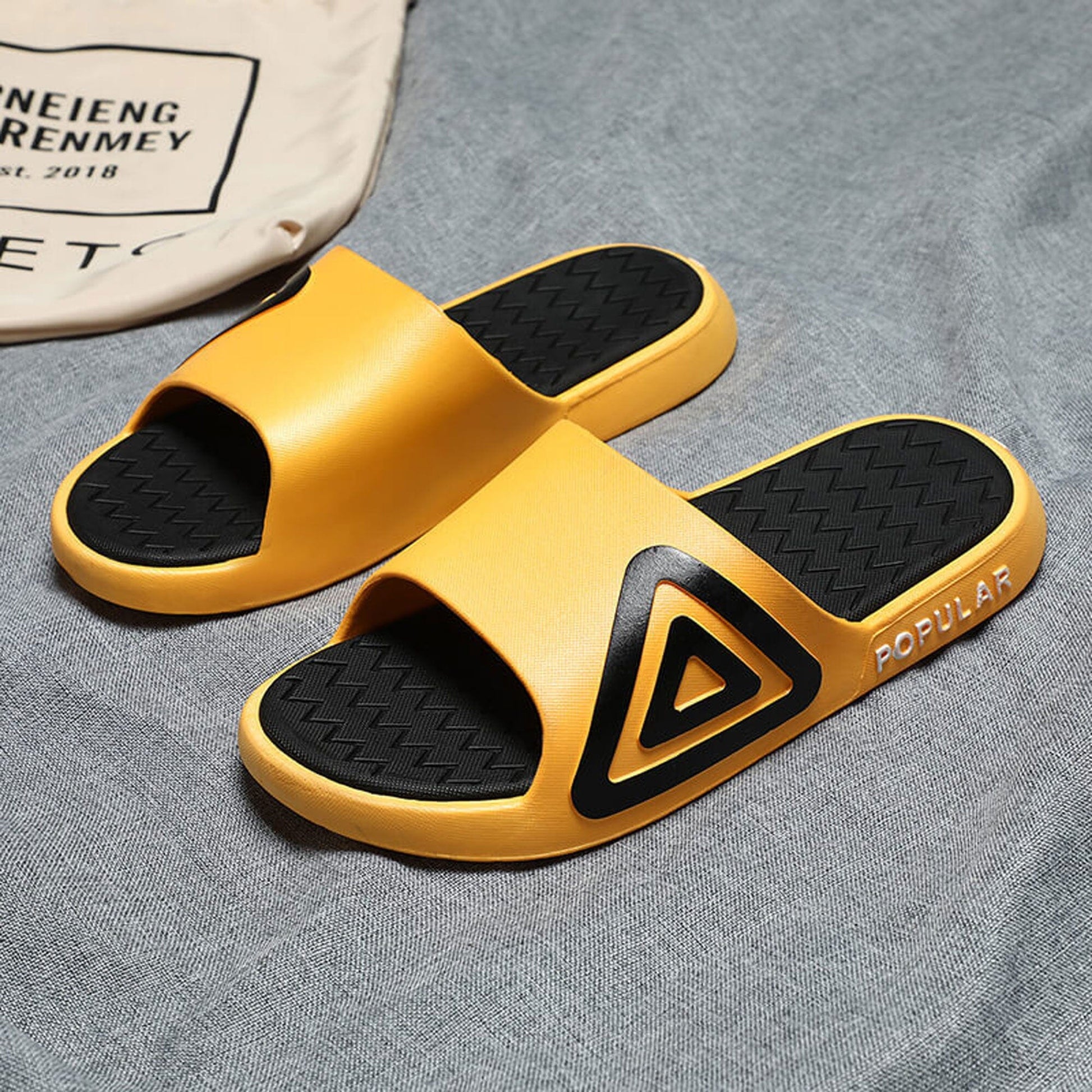 Men's Soft Bottom Outside Summer Slippers Men's Shoes Sunshine China Yellow EUR 40-41 