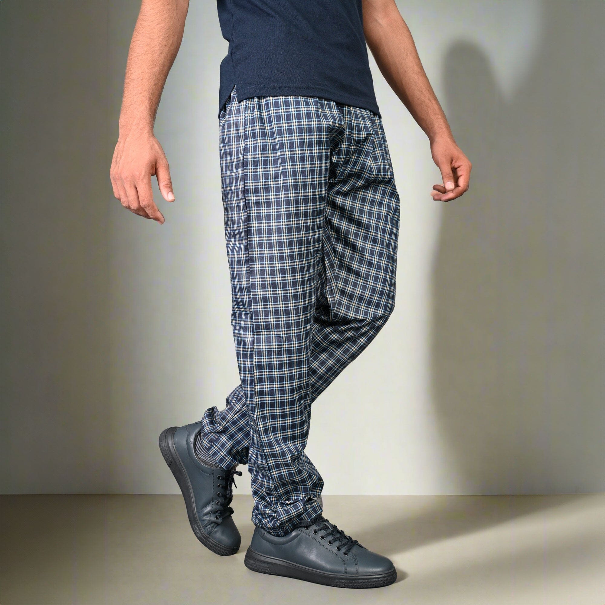 Max 21 Men s Check Design Loungewear Trousers