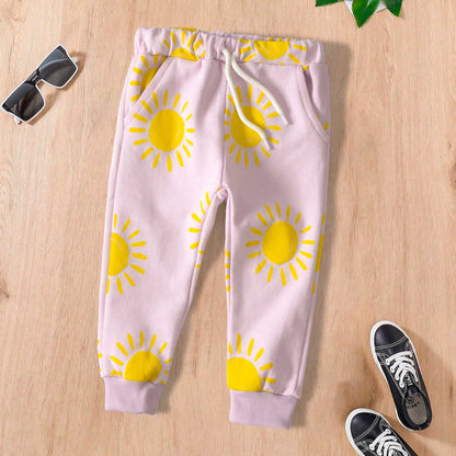 Lefties Kid's Sun Printed Terry Minor Fault Jogger Pants Kid's Trousers SNR Lilac 9-12 Months 