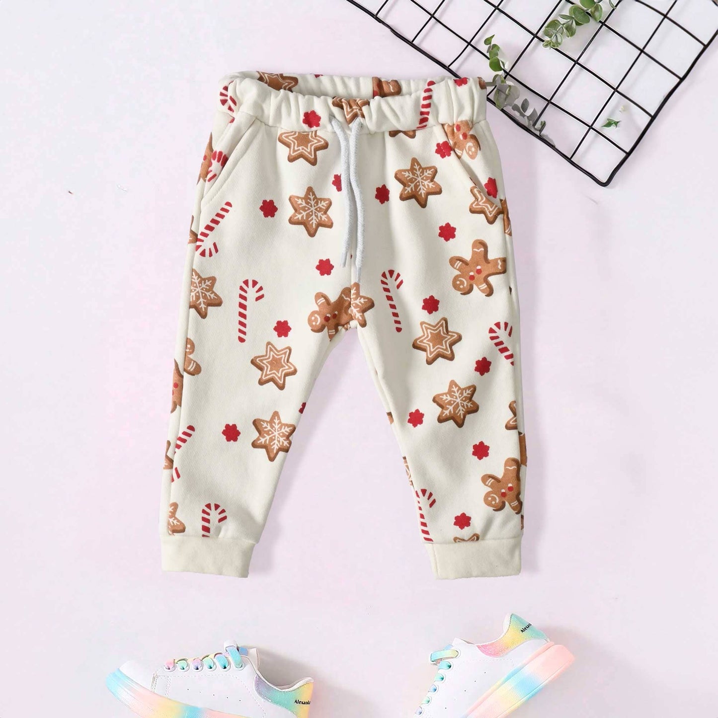 Lefties Kid's Stars Printed Fleece Minor Fault Jogger Pants Kid's Trousers SNR White 9-12 Months 