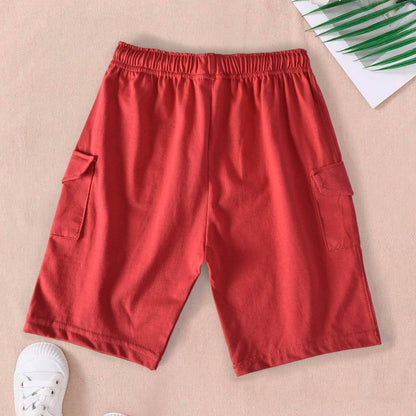 Junior Republic Kid's Double Side Pockets Shorts Kid's Shorts JRR Red 1-2 Years 