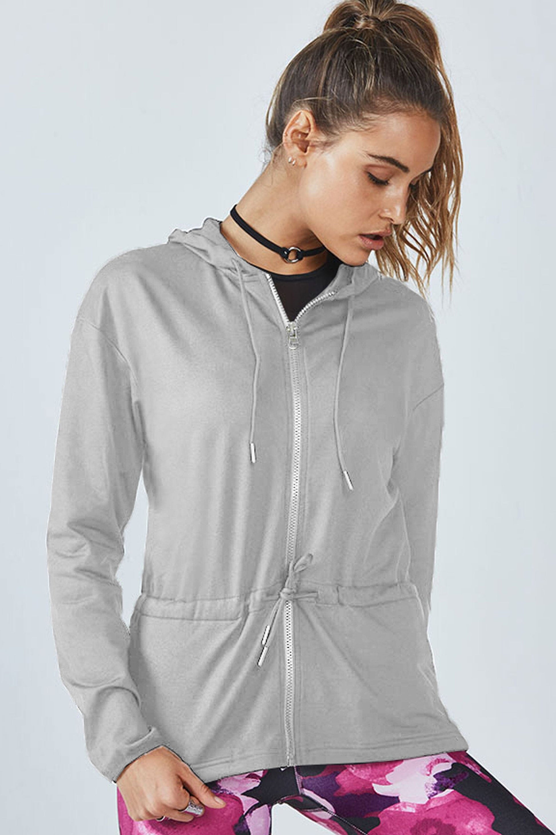 East West Women's Terry Zipper Hoodie Women's Zipper Hoodie East West 