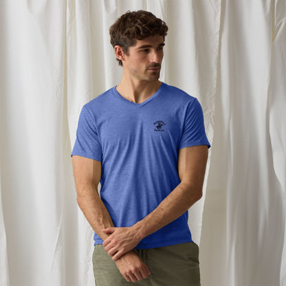 Beverly Hills Men's Polo Club Embroidered V Neck Tee Shirt Men's Tee Shirt HAS Apparel Blue S 