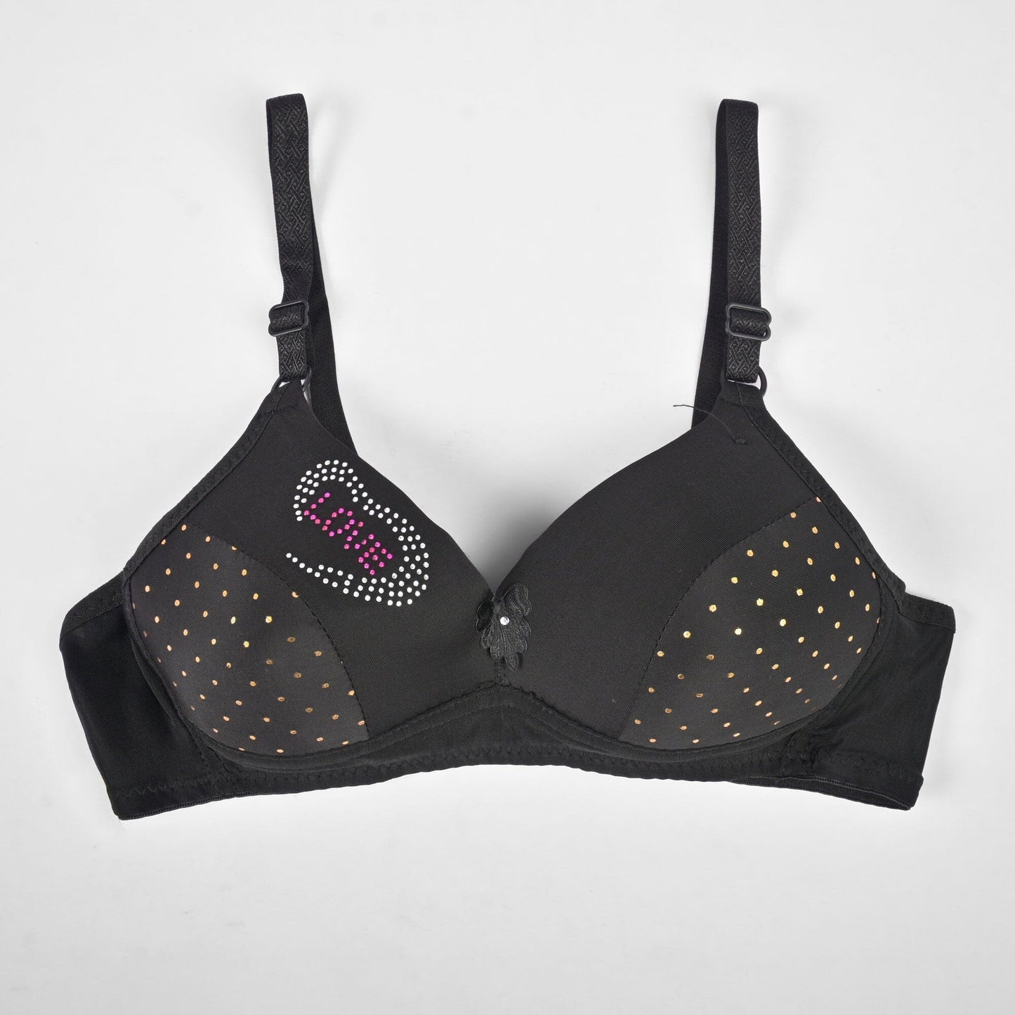 Women's Dots & Love Embellished Padded Bra