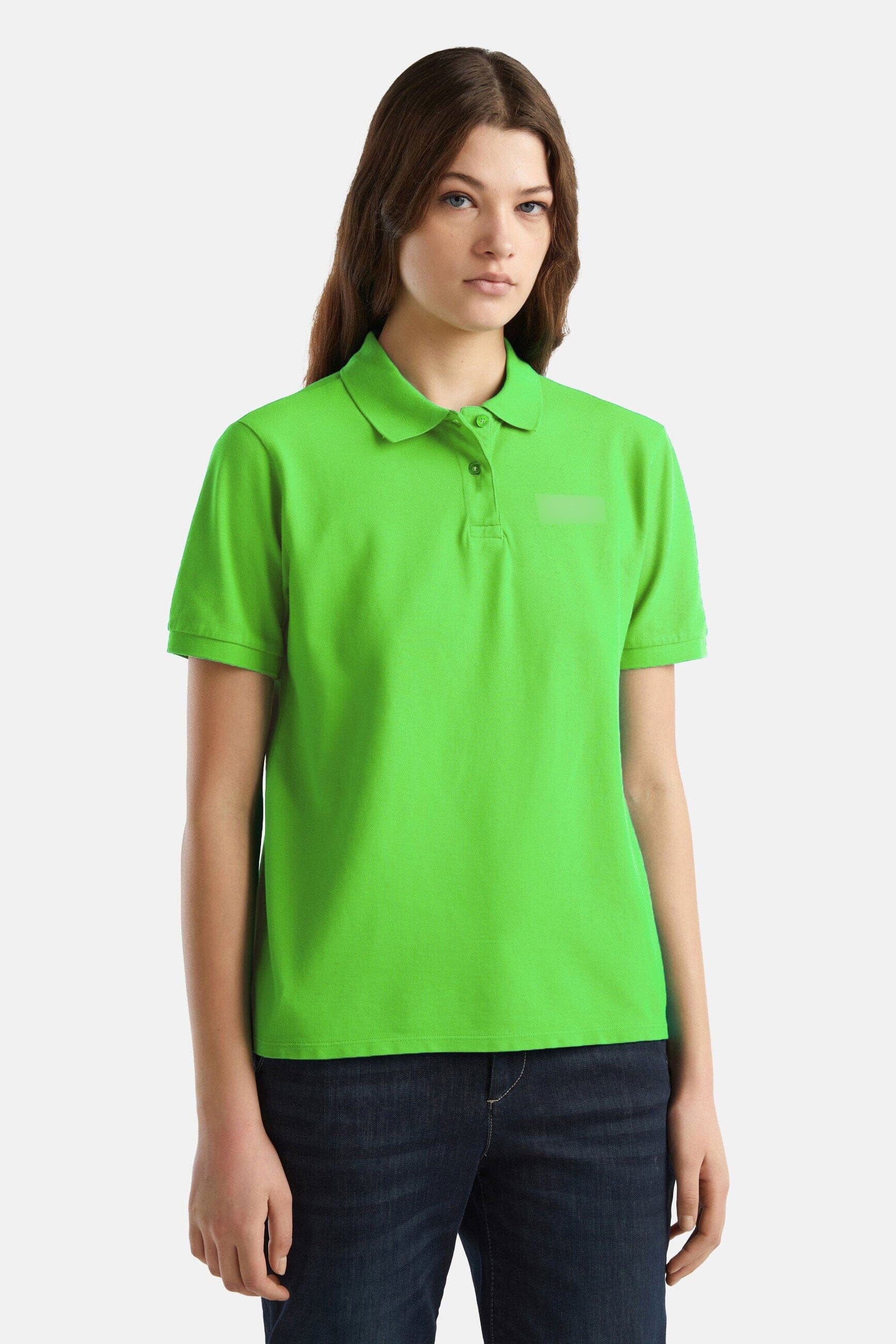 Women's Embroidered Design Short Sleeve Minor Fault Polo Shirt Women's Polo Shirt Image 