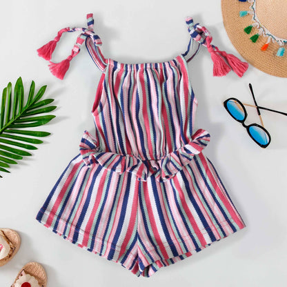 Cut Label Girl's Marseille Striped Romper