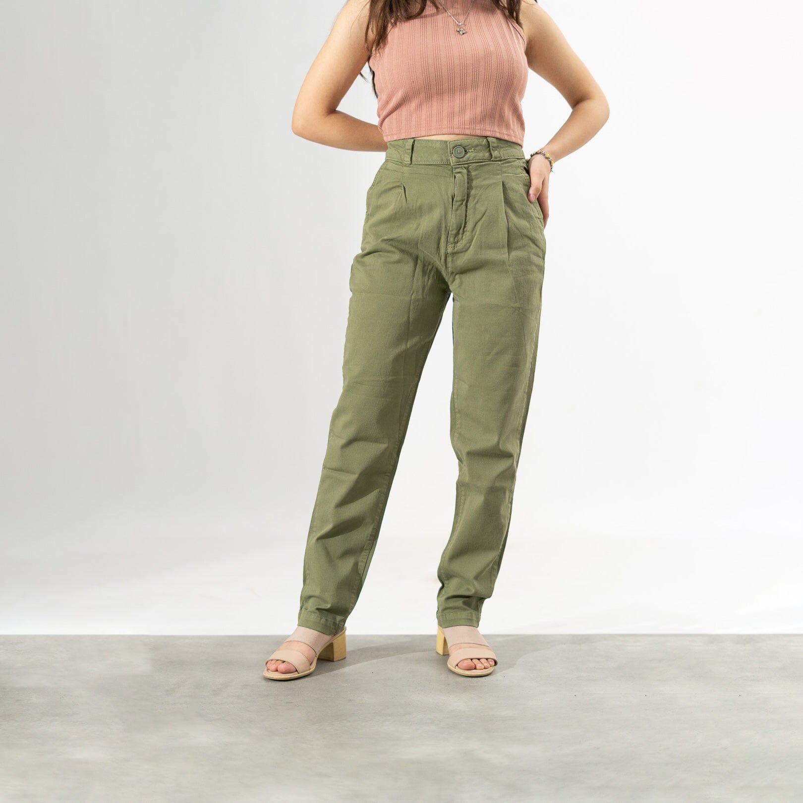 Women's High Rise Mom Fit Straight Fit Minor Fault Pants Women's Denim SNR Olive 24 28