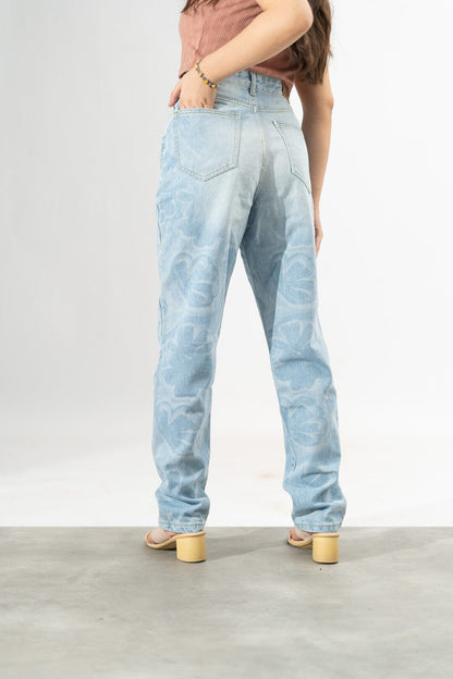 Nasty Gal Women's Retro Floral Denim Women's Denim HAS Apparel 