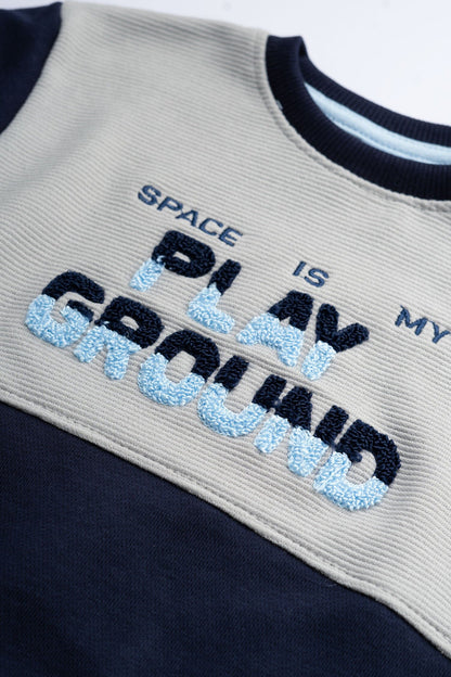 Kid's Applique Play Ground Fleece Sweat Shirt Kid's Sweat Shirt Salman Rahim 