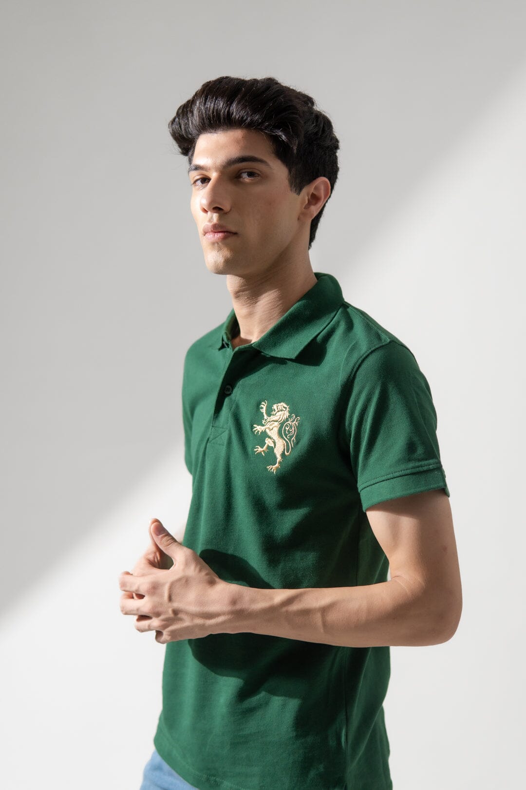 Polo Republica Men's Regal Lion Embroidered Short Sleeve Polo Shirt Men's Polo Shirt Polo Republica 