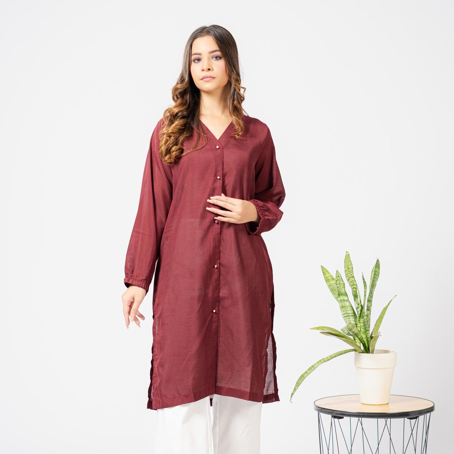 East West By Polo Republica Women's Shirt Women's Kurti East West Maroon XS 