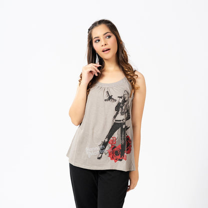 Women's Hannah Montana Guitar Printed Top Women's Casual Top IST 