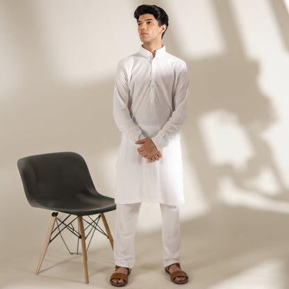 Polo Republica Knitted Pique Kurta with Button-Down Collars Men's Kurta Polo Republica 