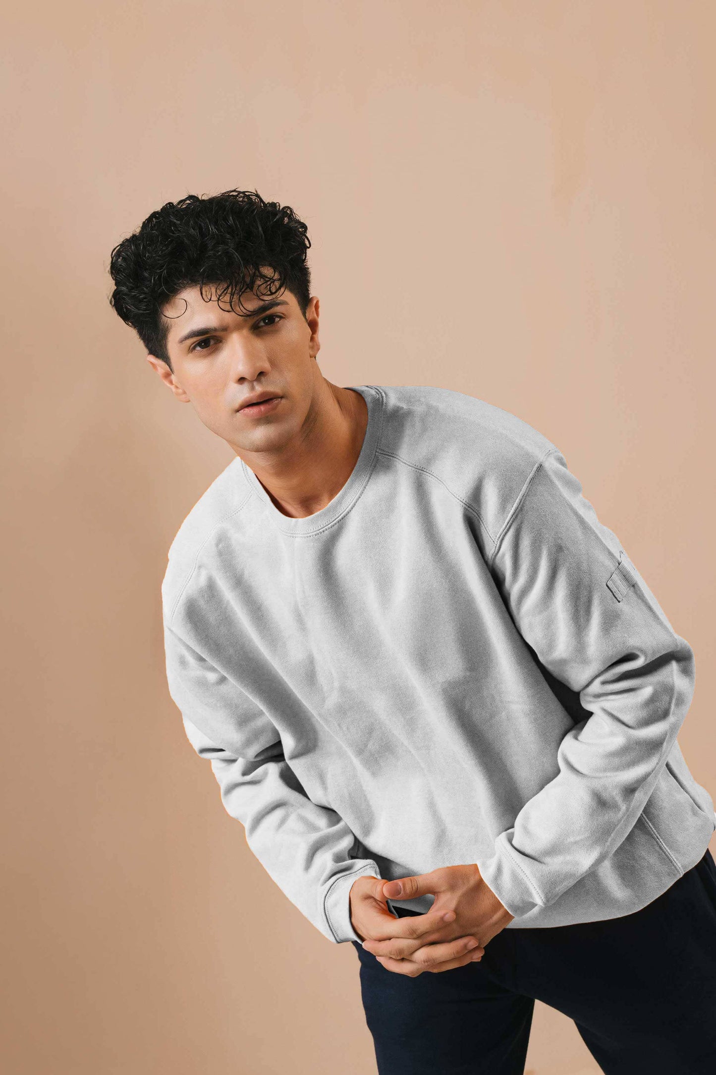 Cut Label Men's Drop-Tail Fleece Sweatshirt Men's Sweat Shirt Fiza International Co. Heather Grey XS 