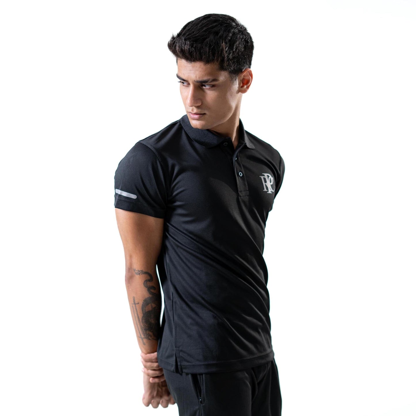 Polo Republica Men's PRC With Strips Printed Activewear Polo Shirt Men's Polo Shirt Polo Republica 