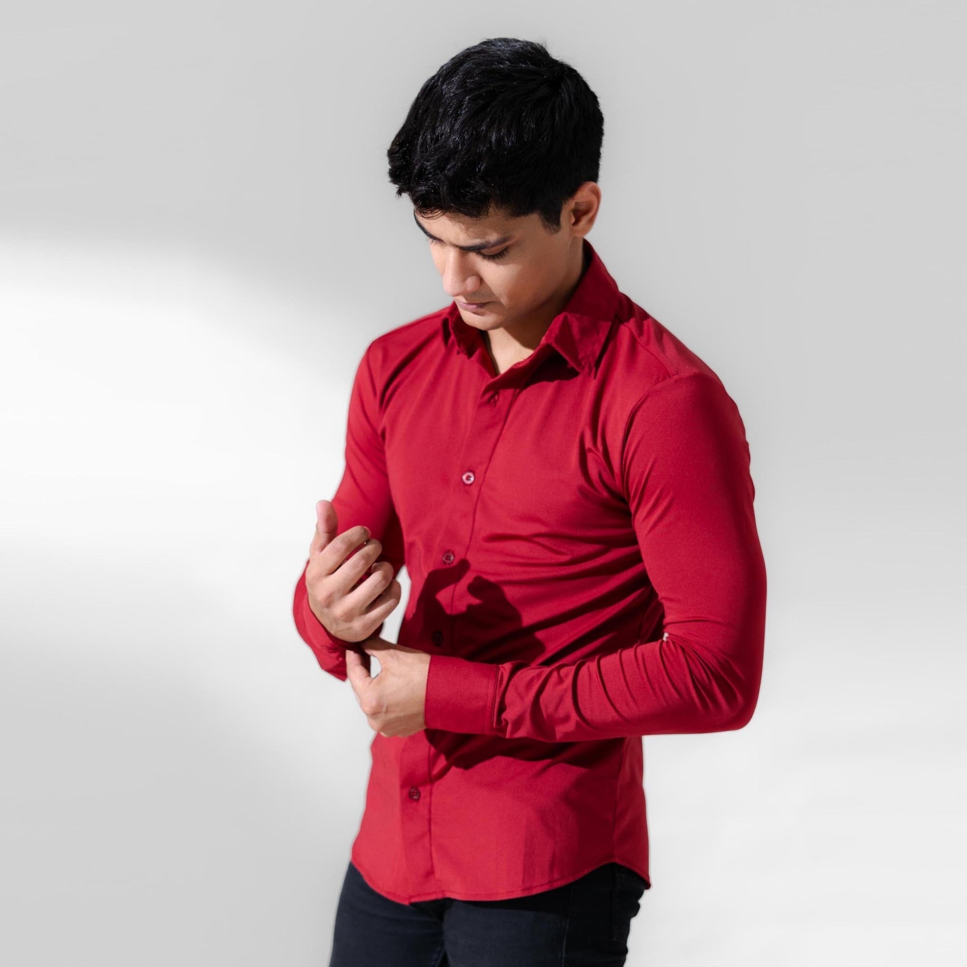 Polo Republica Slim Fit AirFlex: The Go-Anywhere Full Sleeves Minor Fault Shirt Minor Fault Polo Republica 