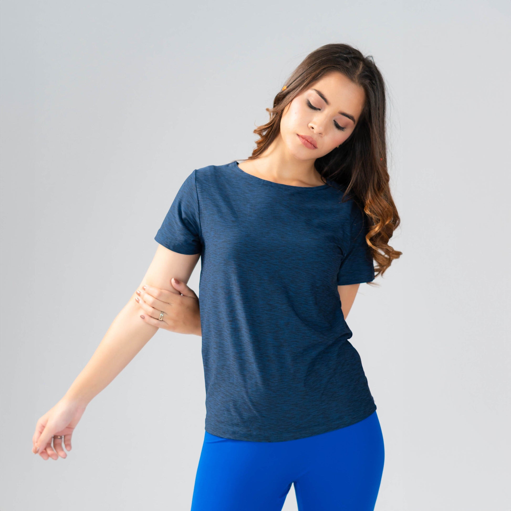 Polo Athletica Women's Boat Neck Activewear Short Sleeve Top Women's Tee Shirt Polo Republica Navy XS 