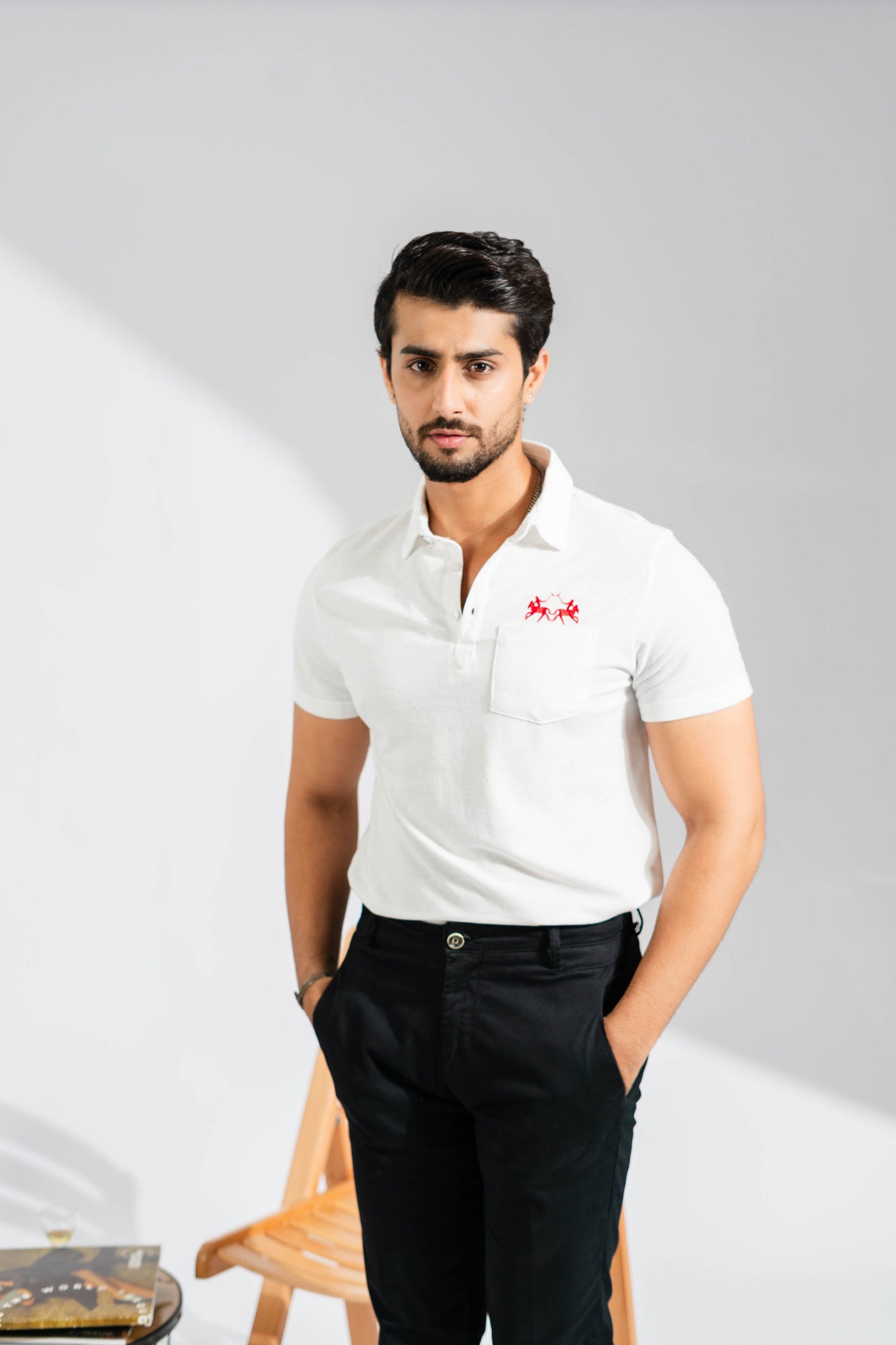 Polo Republica Men's Double Pony & Polo Embroidered Pocket Polo Shirt Men's Polo Shirt Polo Republica 