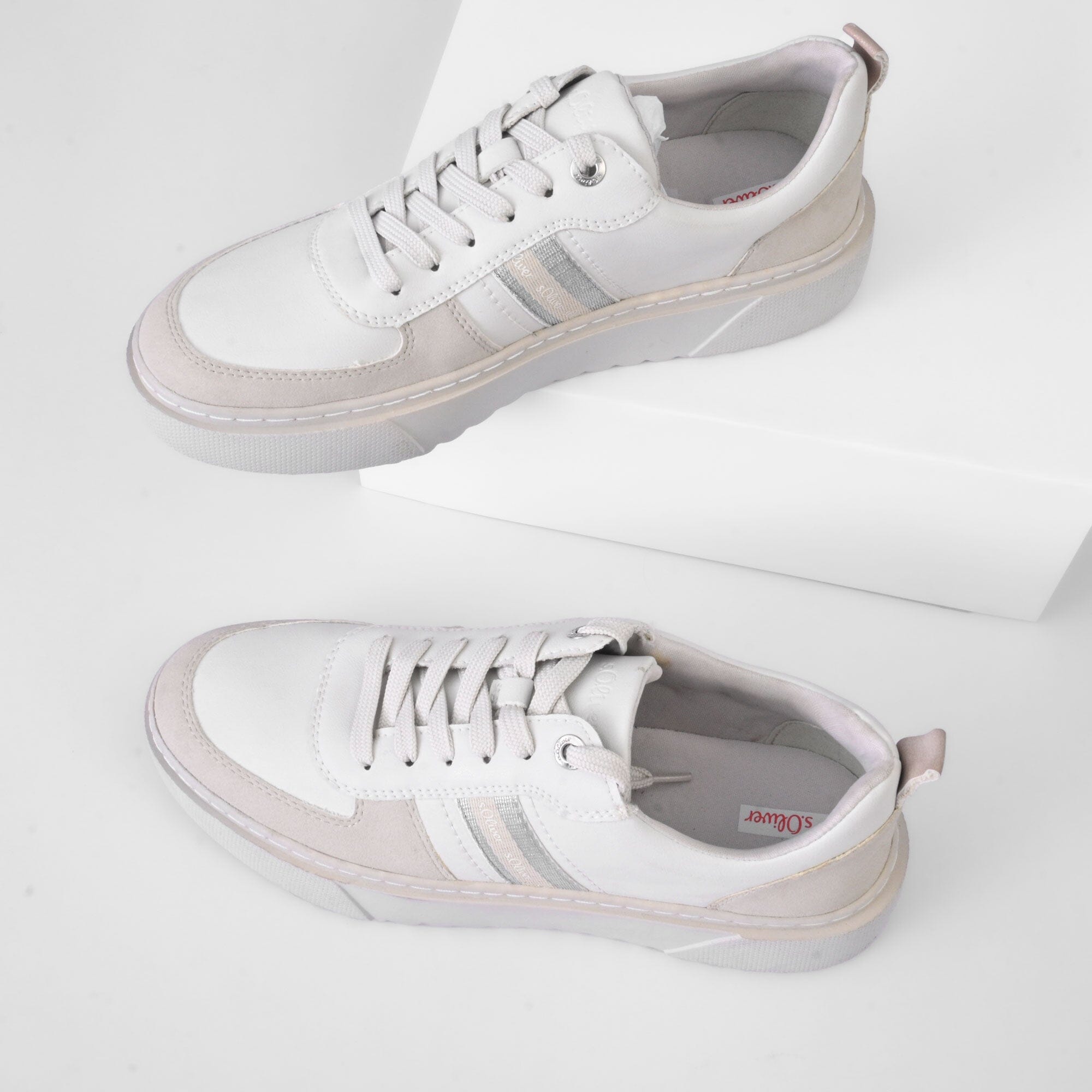 S oliver sale white trainers