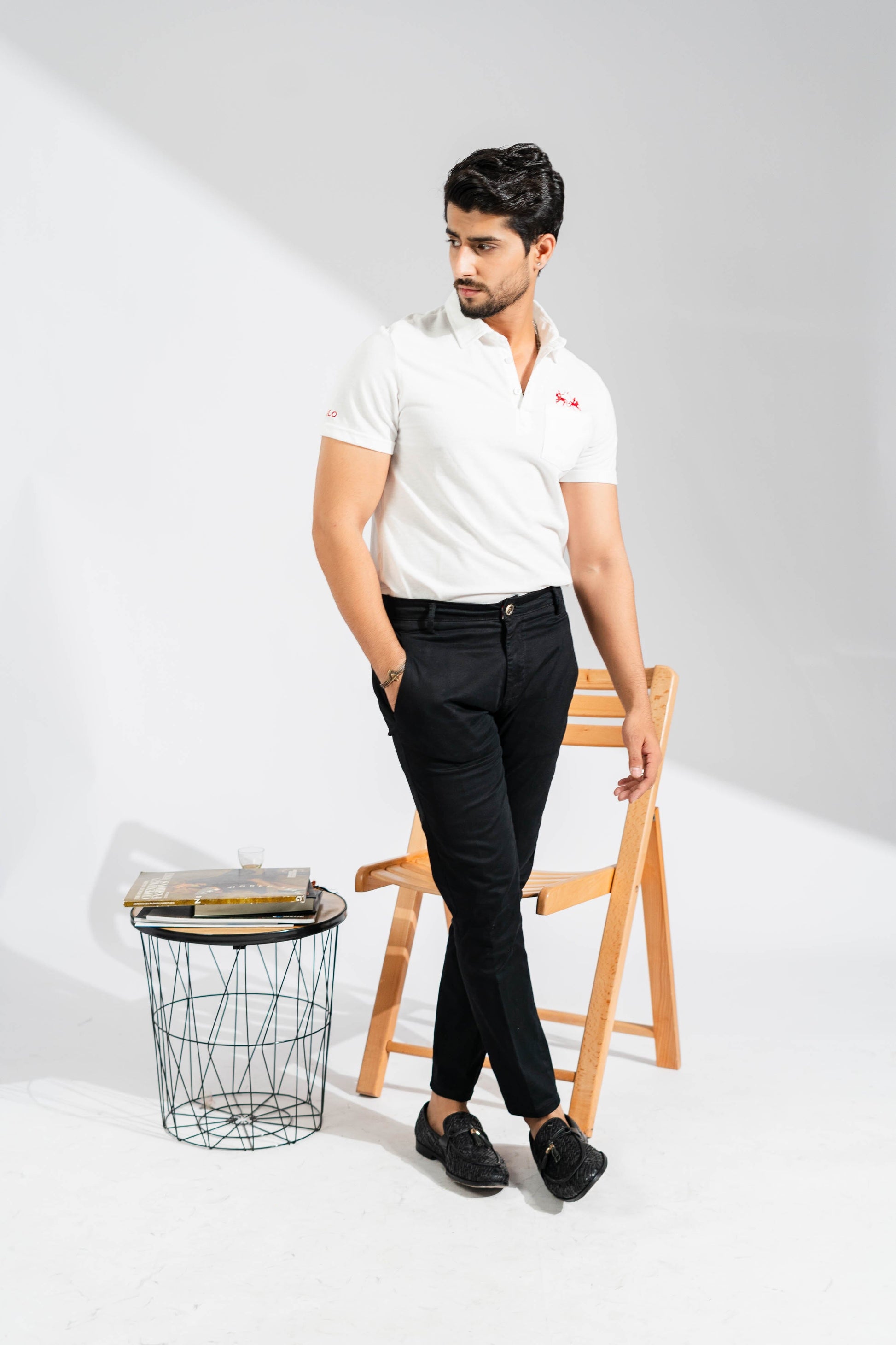 Polo Republica Men's Double Pony & Polo Embroidered Pocket Polo Shirt Men's Polo Shirt Polo Republica 