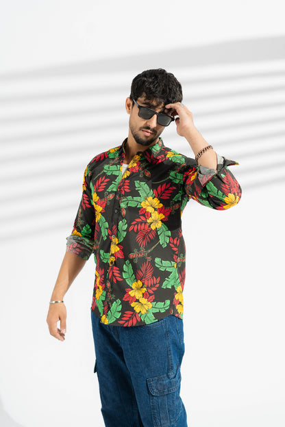 Fashion Men's Lizard Printed Slim Fit Casual Shirt Men's Casual Shirt First Choice 