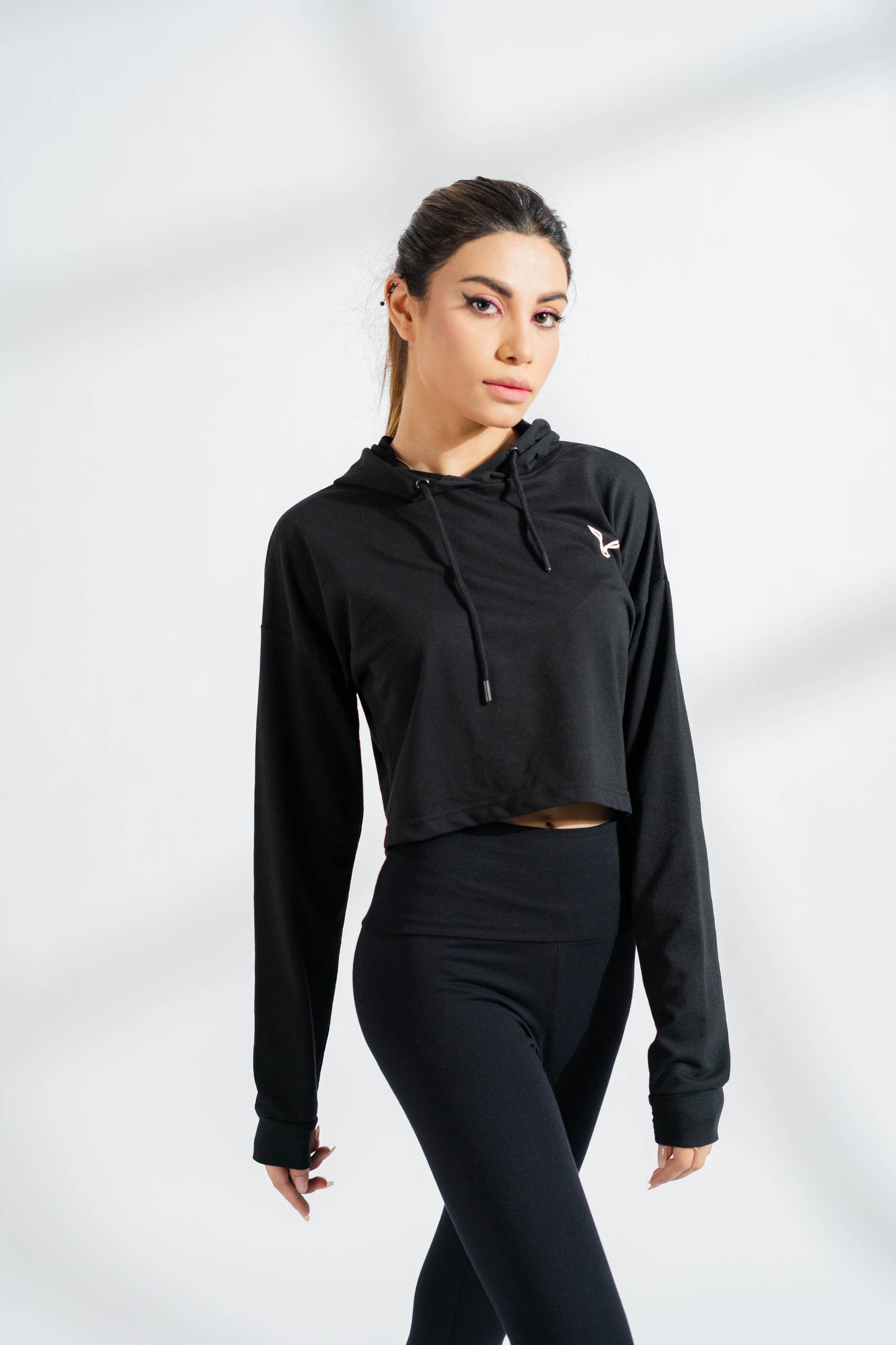 Polo Athletica Women's Hooded Activewear Terry Crop Top Women's Pullover Hoodie Polo Republica 