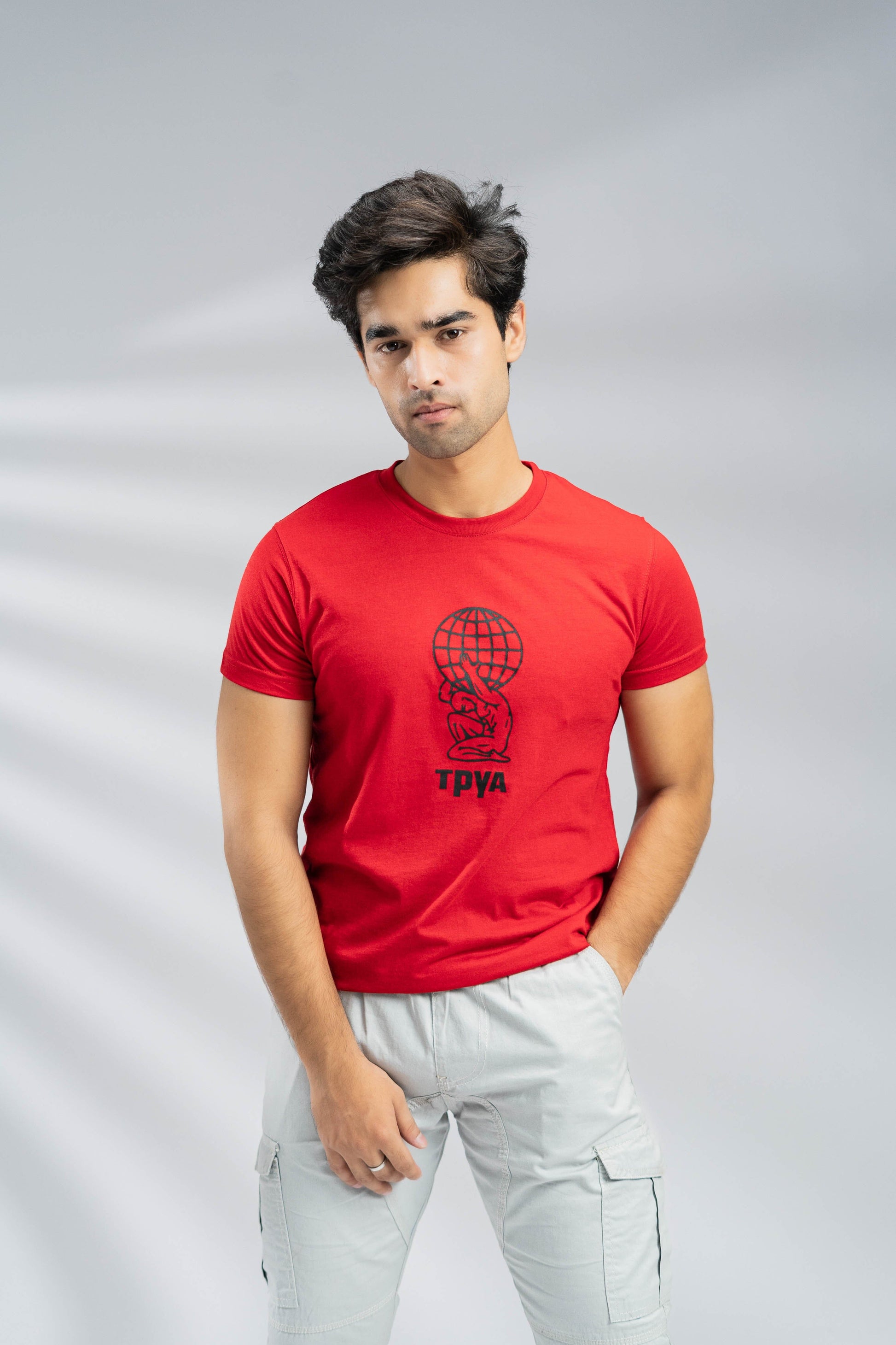 Polo Republica Men's World Life Embroidered Crew Neck Tee Shirt Men's Tee Shirt Polo Republica 