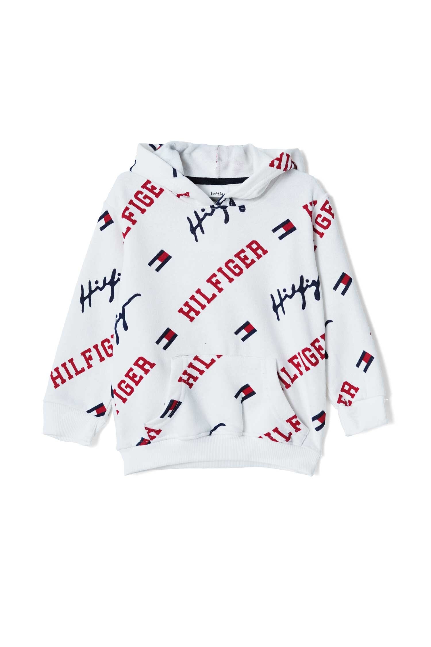 Lefties Kid's Hilfiger Printed Pullover Hoodie Kid's Pullover Hoodie Salman Rahim White 9-12 Months 