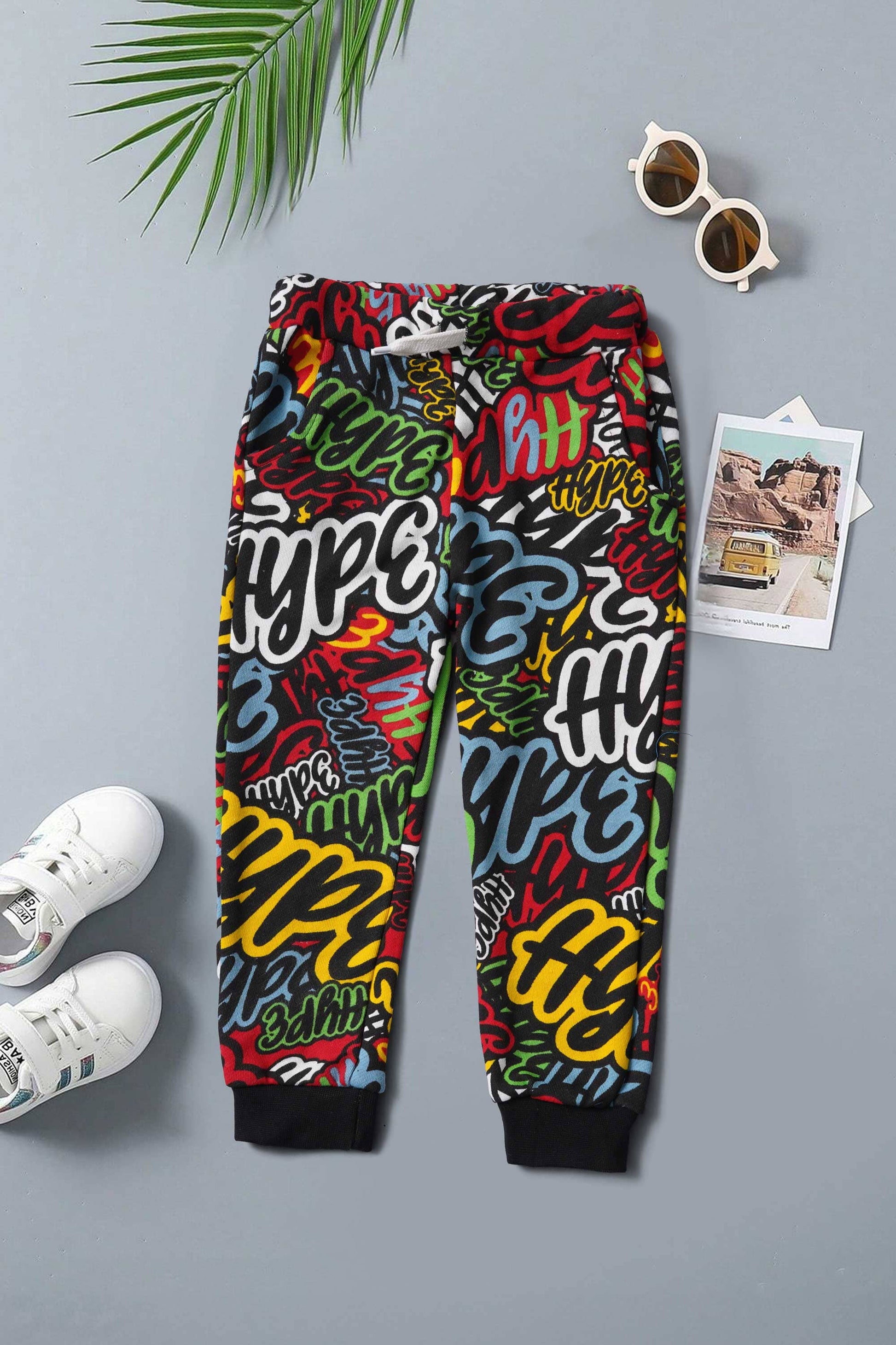 Baby Club Kid's Hype Printed Terry Jogger Pants Kid's Jogger Pant Salman Rahim Black 9-12 Months 