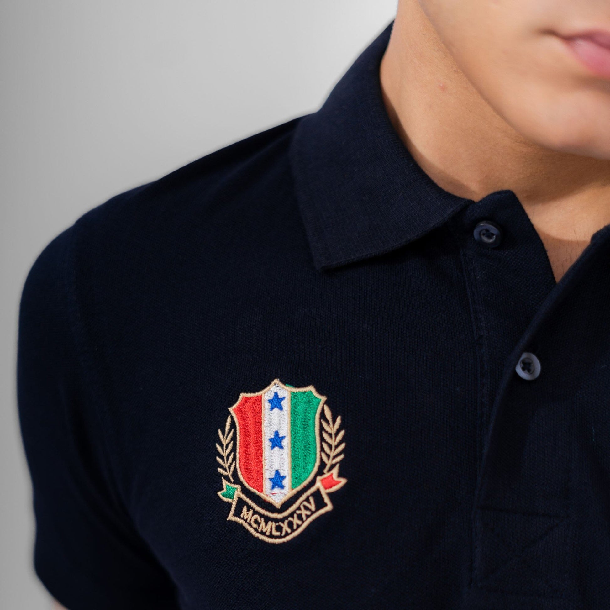 Polo Republica Men's Moose & Italian Embroidered Short Sleeve Polo