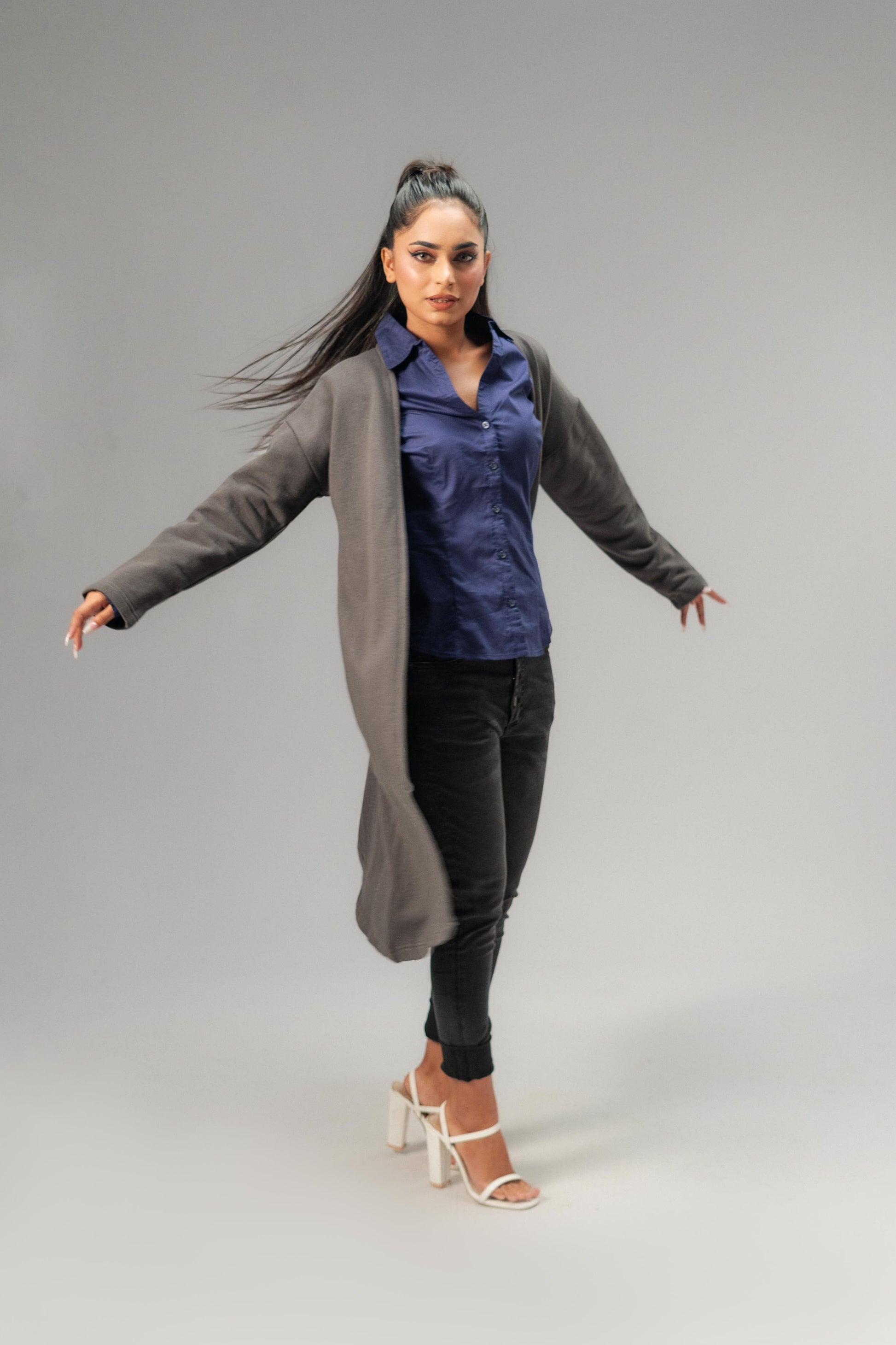 East West Women's Fleece Long Coat Women's Jacket East West 