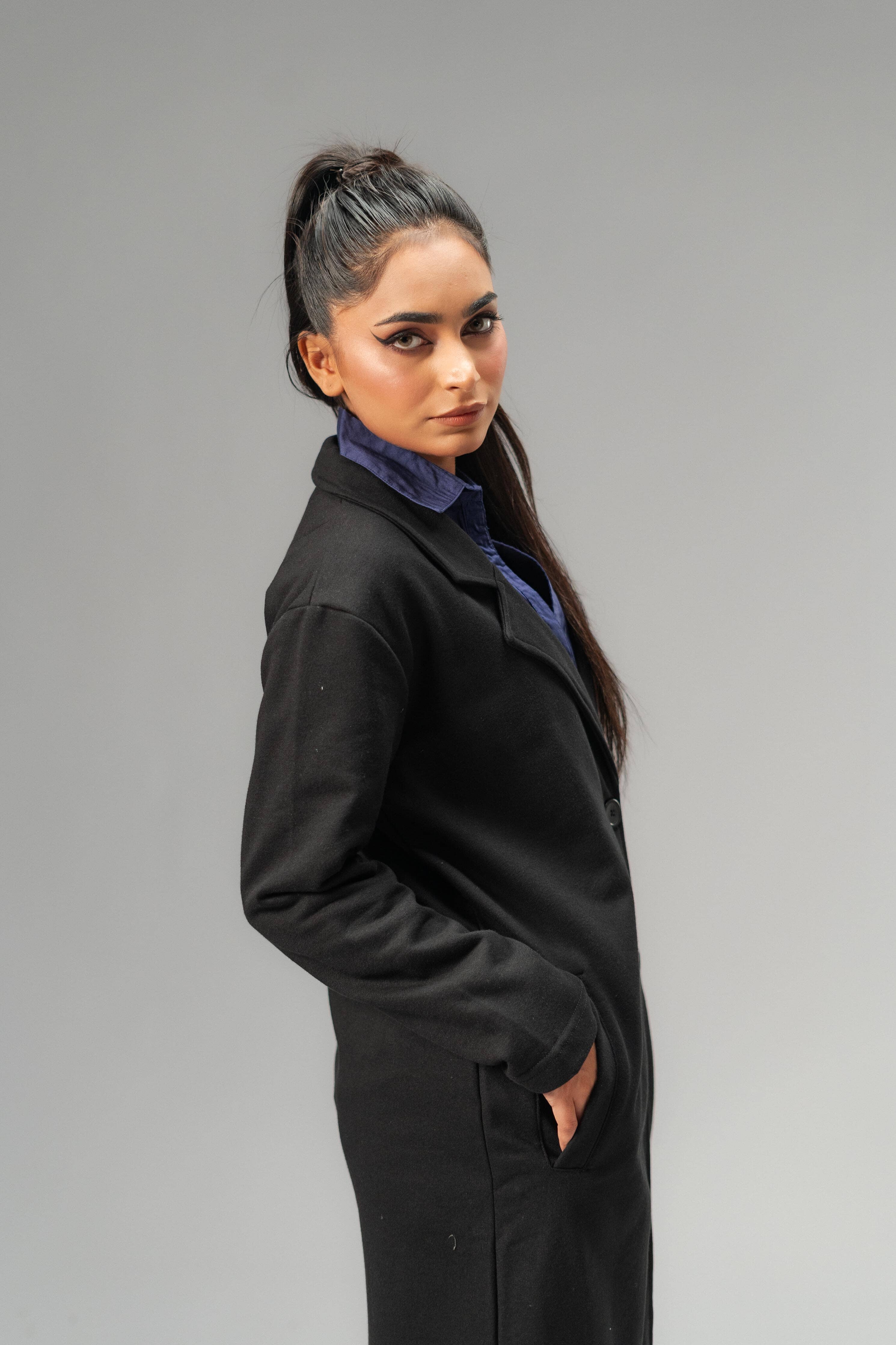 Long fleece coat women's outerwear hot sale